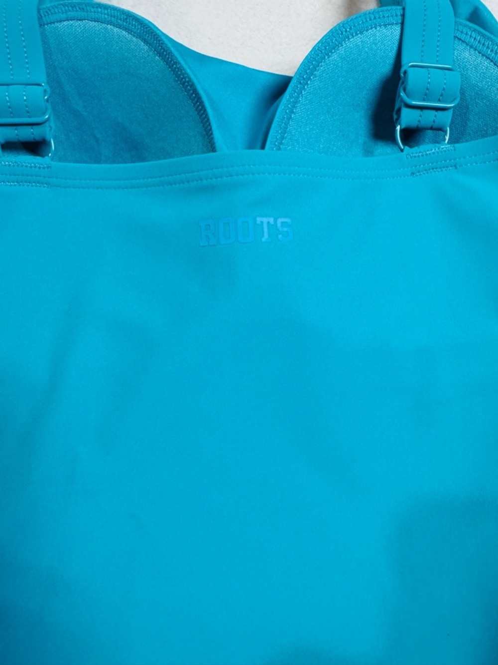 Roots Women's One Piece Turquoise Swim Suit NWOT Size 8 - Picture 4 of 5